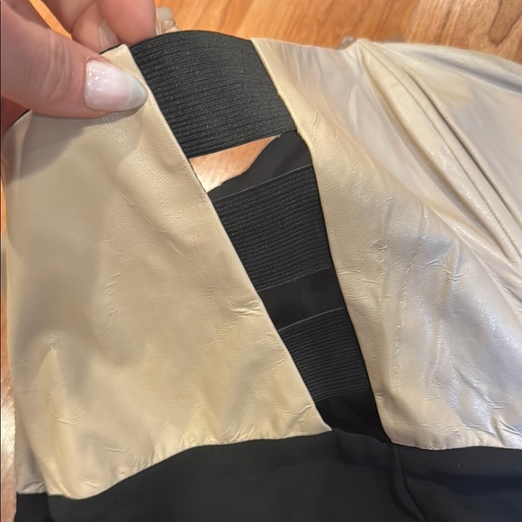 Solemio Cream and Black Spaghetti Strap Mini Sundress - Picture 4 of 5